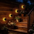 thumbnail image 4 of MTBLYS Solar Wall Light Decor Metal Mandalas Theme Waterproof for Garden Fence Outdoor Backyard Decorative, 4 of 7