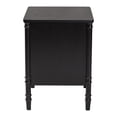 thumbnail image 5 of Baxton Studio Marisela Black Wood Nightstand with Gold Handles - 2-Drawer Table, 5 of 6