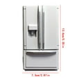 thumbnail image 4 of 1:12 Mini Doll House Simulation Refrigerator Model White Silver Gray, 4 of 4