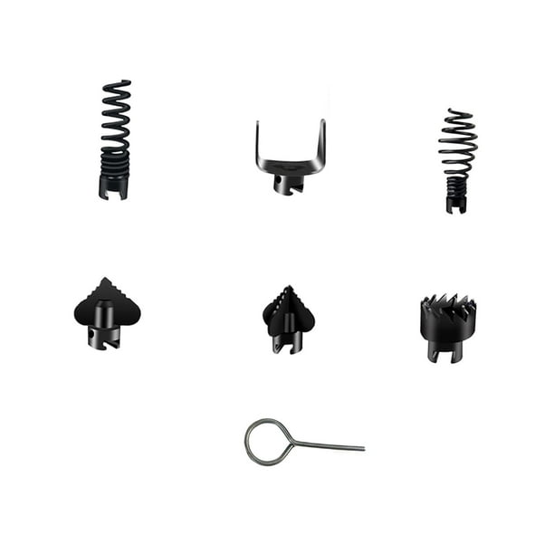 Máquina Limpiadora de Desagües, Cabezal de Corte Combinado para Trabajos de Dragado, Cabezal de Corte, Desatascador de Inodoro, Limpiador de Desagües, Negro 7 piezas Macarena Cabezales de corte más limpios