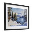 thumbnail image 2 of Stupell Industries Rustic Lodge Winter Mountain Lake Black Framed Print Under Glass, 23 x 17, by Petals Prints Design, 2 of 8