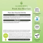 Aloderma 99% Organic Aloe Vera Gel, Bottled within 12 Hours of Harvest (300g, 10.6 oz), No Sticky Residue - No Powder Concentrates or Water Added - Eco-Friendly