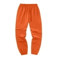 thumbnail image 4 of Hogleaql Men's Tracksuits 2 Piece Set Solid Color Fleece Hoodie Joggers Running Pants Set Casual Fall Winter Suit with Pockets Saffron XL, 4 of 4