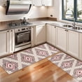 thumbnail image 3 of Kitchen Rugs Sets Of 2,Beige Geometric Diamond Striped Pattern Anti Fatigue Kitchen Mat Rugs Non Slip Washable,Decorative Kitchen Floor Mats for Kitchen,Sink,Laundry,17"X47", 3 of 5