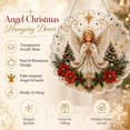 thumbnail image 2 of Christmas Pearl Diamond Art Hanging Ornament DIY Craft (Style 5, 8in) | Angel Scene Pearl Diamond Suncatcher, 3D Mixed-Size Pearls and Complete DIY Craft for Windows, Trees, Holiday Gifts, 2 of 7