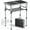 Black, variant on 2ft 3-Height Adjustable Folding Camping Table with Storage Net & Carry Handle, Lightweight Portable Desk for BBQ Beach RV Indoor Outdoor, Blooming Floral