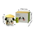 thumbnail image 6 of Cute Martial-art Panda Mug with Chivalrous Hat Shape Lids, Hand-painted Ceramic Coffee Mug, Creative Thickened Insulated Mug with Bamboo Shape Handle, Best Gifts Collection(Surprised Style), 6 of 6