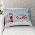 thumbnail image 2 of Hello Winter Bull Terrier Smiling in Red Scarf Hat Welcome Christmas Quilt Pillowcase Bully Dog Lovers Gifts Idea Throw Pillow Cover Bed Home Decor - 00017, 2 of 5