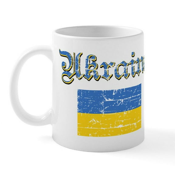 CafePress - Ukrainian Flag Mug - 11 oz Ceramic Mug - Novelty Coffee Tea Cup