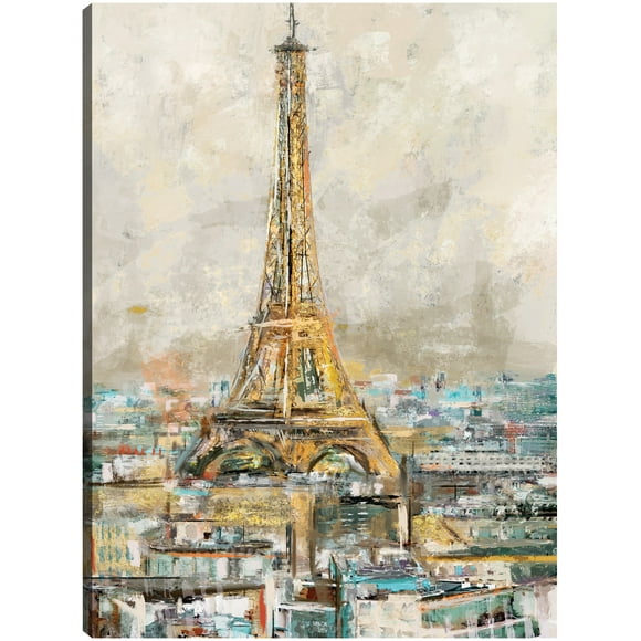 Cuadro Decorativo - Cuando en paris Jr Impresión en canvas, estrechado