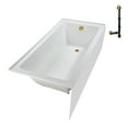 thumbnail image 5 of Streamline NAL-5340-BGL 60 in. x 30 in. Acrylic Right-Hand Drain Alcove Bathtub in Glossy White With External Drain in Brushed Gold, 5 of 10