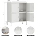 thumbnail image 3 of CHSHIN 40"H White Metal Locker Storage Cabinet with 4-Doors for Home Office,Entryway(Width:31.5"), 3 of 7