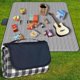 thumbnail image 2 of Picnic Blanket Waterproof Beach Mat 150150cm Washable Lightweight with Handle Suitable for Hiking Outdoor Camping Park, 2 of 5