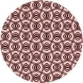 thumbnail image 1 of Ahgly Company Indoor Round Patterned Deep Rose Pink Area Rugs, 5' Round, 1 of 6