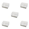thumbnail image 1 of relayinert Makeup Organizer Open Wide Application Fluent Line Sundries Makeup Products Storage Box Desktop White 5Set, 1 of 6