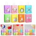 thumbnail image 2 of Set Of 8 Easters Bags Happy Rabbits Paper Packaging Bags with Handle for Spring Birthday and Easters Party Supplies, 2 of 8