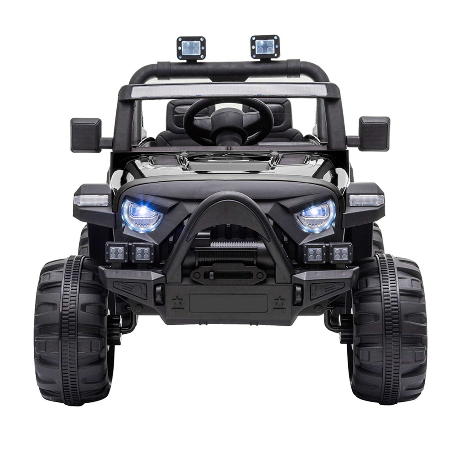 CIPACHO 12 V Powered Ride On Motorized Off-Road Vehicle, 2.4G Remote Control Electric Kids Car with Head/Rear Lights, Music, Rear Spring Suspension, Black CIPACHO 12 V Powered Ride On Motorized Off-Road Vehicle, 2.4G Remote Control Electric Kids Car with Head/Rear Lights, Music, Rear Spring Suspension, Black