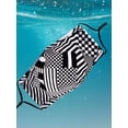 thumbnail image 3 of Unisex Washable Reusable Cloth Face Mask with Nose Wire and Earloops, Pack 1_Black White Check, 3 of 4