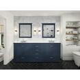 thumbnail image 3 of Navy Blue Double Bath Vanity 80 In. W X 22 D With White Quartz Top And Faucet - Soft Close Cabinets Drawers For Extra Storage Wide To Marks, Spacious, 3 of 7