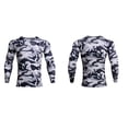 thumbnail image 4 of Greeniant Camisa delgada deportiva de manga larga de estilo informal de diseño Simple para hombre, camisetas estampadas de poliéster con cuello Uniforme atlético Gris negro SG Greeniant OD028984-17, 4 of 6
