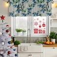 thumbnail image 5 of Blueberry Spring Leaves Curtain Valances for Windows, Kitchen Valance Window Treatments Panel 2 Pack, Grey Botanical Branches Rod Pocket Short Curtains for Bathroom Bedroom 42 x 12 Inch, 5 of 8