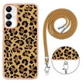 thumbnail image 5 of for Samsung Galaxy A05s Crossbody Strap Phone Case, Anti-Fall Pattern Clear Design Transparent Soft & Flexible TPU Drop and Shockproof Protective Cover with Adjustable Nylon Neck Strap, Leopard, 5 of 7