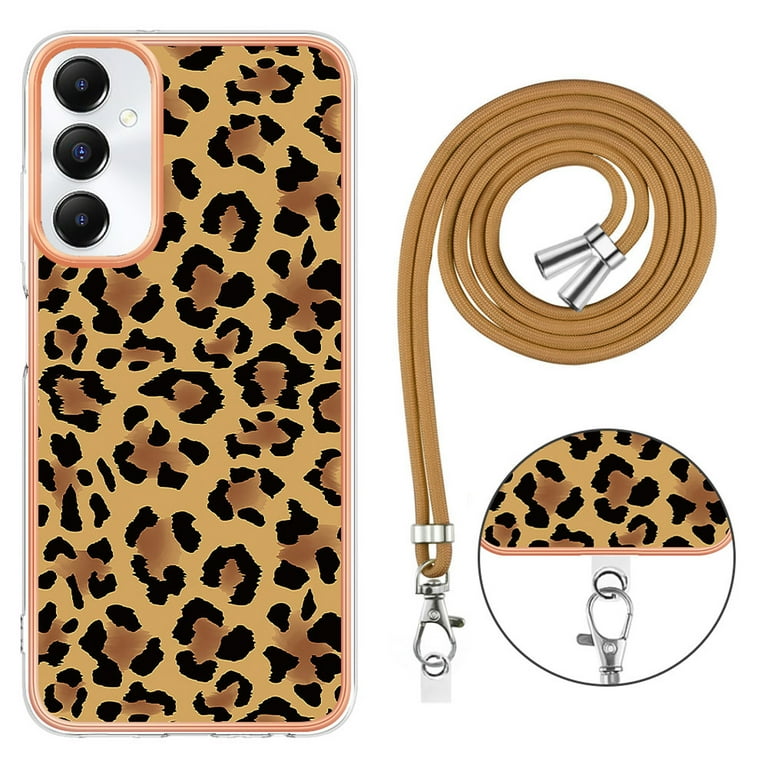 for Samsung Galaxy A05s Crossbody Strap Phone Case, Anti-Fall Pattern Clear  Design Transparent Soft & Flexible TPU Drop and Shockproof Protective Cover  with Adjustable Nylon Neck Strap, Leopard - Walmart.com