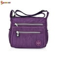 thumbnail image 3 of Spencer Waterproof Nylon Crossbody Handbag Large Capacity Messenger Satchel Shoulder Bag for Women Girls (Purple), 3 of 8