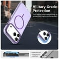 thumbnail image 7 of Allytechgroup for Apple iPhone 11 Pro Max Protective Case, [Compatible with Magsafe] Magnetic Back Cover PC+TPU Anti-Scratch Shock-Absorbent Anti-Fingerprint Matte Lightweight Non-Slip, Purple, 7 of 7