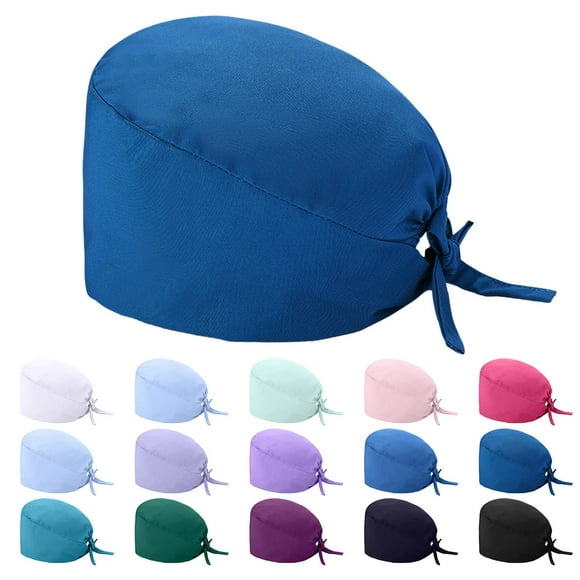Baberdicy Unisex Scrub Cap, Printed Cotton Surgical Hat for Nurses Doctors, Adjustable T1514 Universal Fit