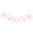 thumbnail image 1 of Adornos de cumpleaños con diseño de Dokuna Half Way to One, color rosa, 1 of 6