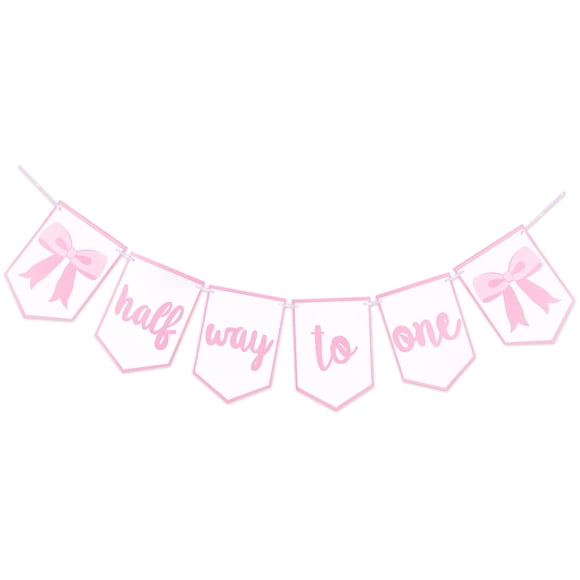 Adornos de cumpleaños con diseño de Dokuna Half Way to One, color rosa
