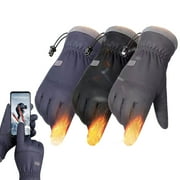 Iumwxz Nitrile Gloves Latex Gloves Winter Warm Gloves Plus Velvet and Thickened Touchs Screen Gloves for Cycling to Prevents Cold and Keep Warm and Not Easy to Slip. Work Gloves Navy Cloth