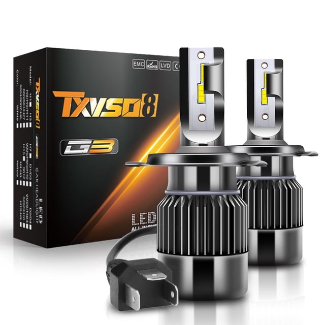 2 Pzs Luces LED TXVSO8 H4 Para Vehículos H7 Faros Delanteros Bombillas 6000K Turbo Ventiladores CSP Chips H1 H8 H9 H11 9005/HB3 9006/HB4 9012 Lámparas Antiniebla Para Coche huangjie unisex