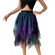 thumbnail image 1 of Falda de Alta Cintura Elástica de las Mujeres Falda Asimétrica en Capas de Cintura Alta con Diseño de Gradiente, Tela Suave Transpirable Midi Casual para el Verano, 1 of 6