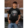 thumbnail image 5 of No Quarter Given Skull American Flag Men's Graphic T Shirt Tees Brisco Brands S, 5 of 6