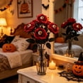 thumbnail image 5 of Halloween Gothic Flowers, Silk Halloween Roses Artificial Flowers, Long Faux Roses Bouquet for Wedding Centerpieces Halloween Gothic Decorations, 5 of 6