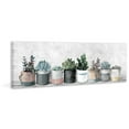 thumbnail image 2 of Parvez Taj Row of Succulents Painting Print on Wrapped Canvas, 2 of 5