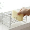thumbnail image 4 of facefd Metal Sponge Drain Storage Rack Kitchen Sink Cleaning Rag Storage Shelf Holder Kitchen Accessory, 4 of 6