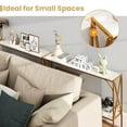thumbnail image 6 of Costway Narrow Console Table 2-Tier Entryway Table with Storage 2 Support Bars Sofa Table White, 6 of 10
