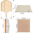 thumbnail image 2 of Rectangle Pizza Stone Set 15 x 12 Inch For Oven And Grill, 2 of 6