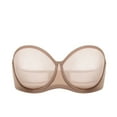 thumbnail image 2 of DELIMIRA Women's Cosnufy Strapless Bra Sheer Mesh Plus Size Unlined Underwire Bras, 2 of 6