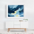 thumbnail image 2 of Lapis Lazuli Flow - Painting Abstract Modern Art Ocean Waves Minimalist Coastal Water White Framed Wall Art Print 12 x 16 inches, 2 of 3