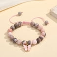 thumbnail image 4 of Pulsera MIXJOY con colgante de mariposa con piedra de cebra rosa, 16-22 cm, 4 of 7