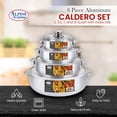 thumbnail image 3 of Set Caldero Alpine Cuisine de aluminio de 8 piezas con tapas de vidrio, 3 of 8