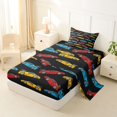 thumbnail image 2 of Manfei Colorful Race Car Twin Sheets,Classic Kid Art Bedding,Black,3 Pieces,1 Fitted Sheet and 1 Pillowcase, 2 of 6