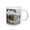 White, variant on 3drose, Washington Dc, Jefferson Memorial and Tidal Basin with Cherry Blossoms, 11oz Two-tone Green Mug