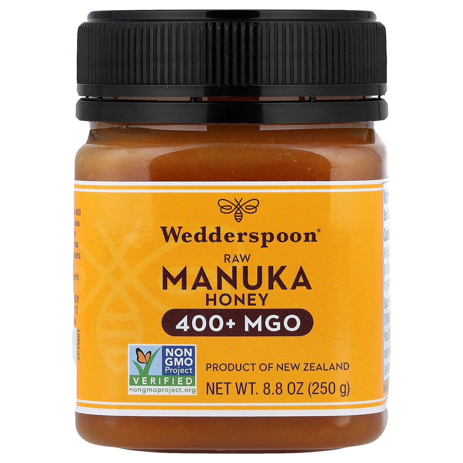 Wedderspoon Raw Manuka Honey, MGO 400+, 8.8 oz (250 g)