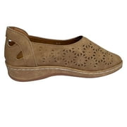 UTTOASFAY Womens Shoes Summer Fashion Women Slip-On Open Toe Flat Hollow Out Breathable Single Shoes
