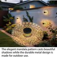 thumbnail image 7 of Solar Mandala Lights, Metal Solar Powered Outdoor Deck Step Wall Lights, Waterproof Fence Light for Garden Post Patio Backyard Yard Decor (4 Pack), 7 of 7